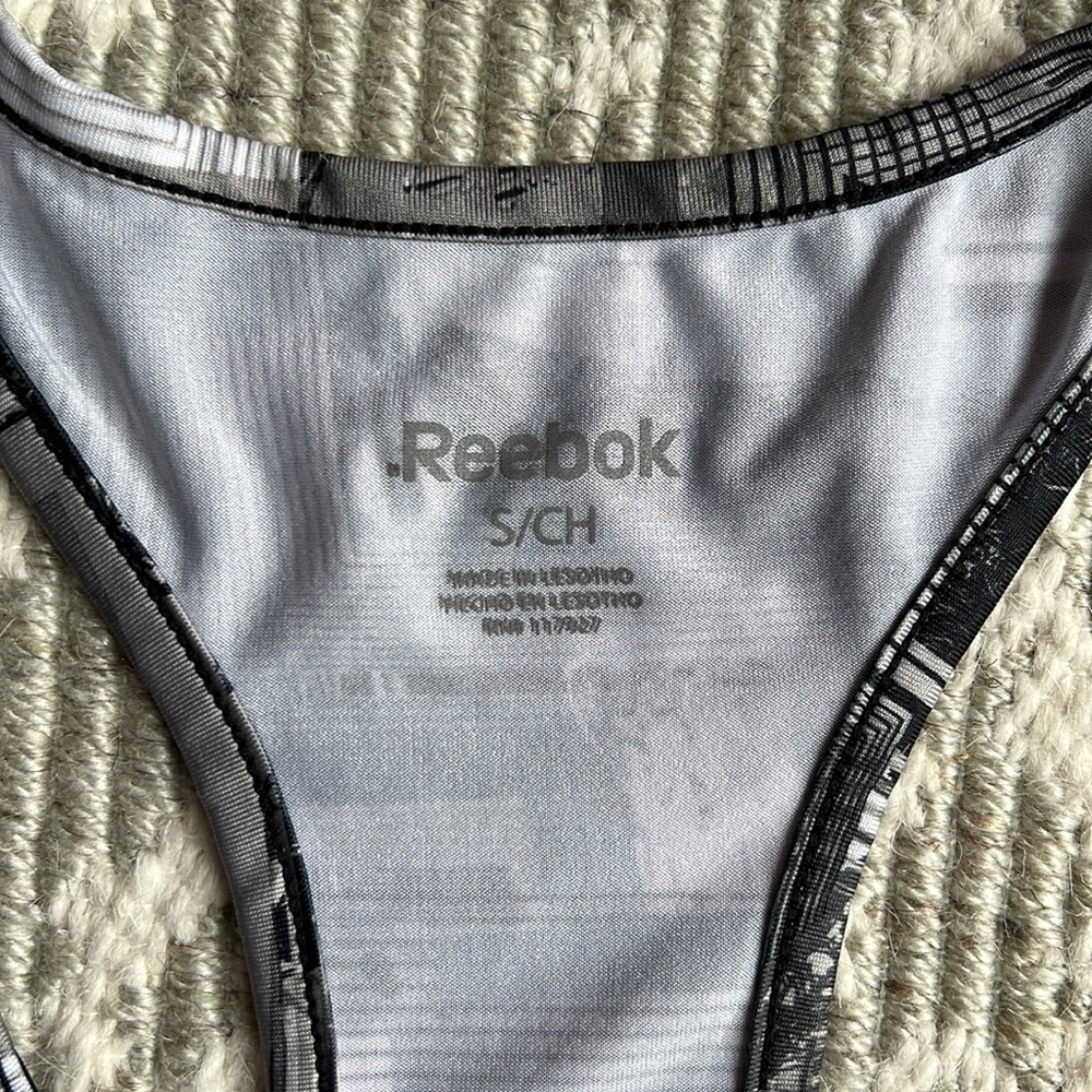 Reebok Patterned Racerback Workout Tank Top - Picture 2 of 5